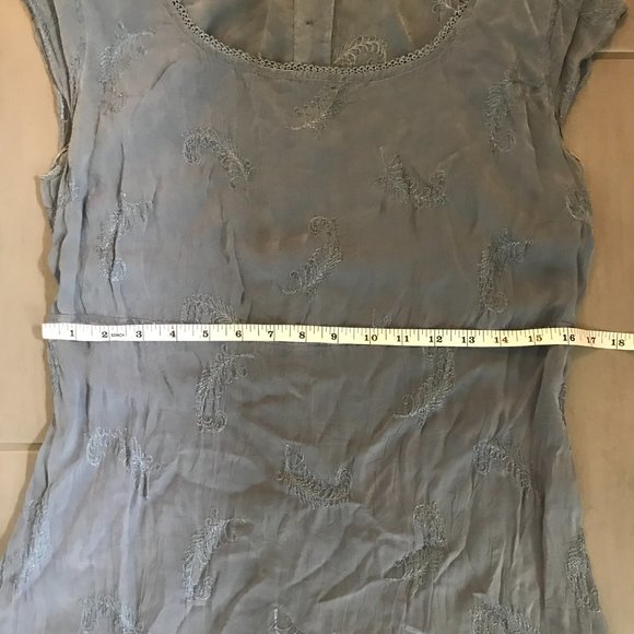 Vintage Johnny Was Collection Embroidered Cornflower Reversible Maxi Dress - Picture 13 of 15